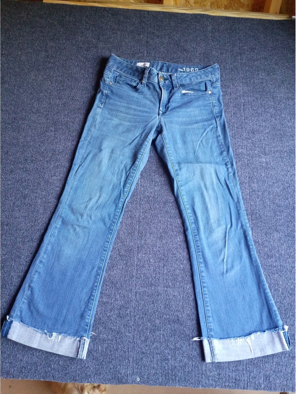 Gap 1969 Long & Lean Blue Denim Jeans Flare Size 26/2